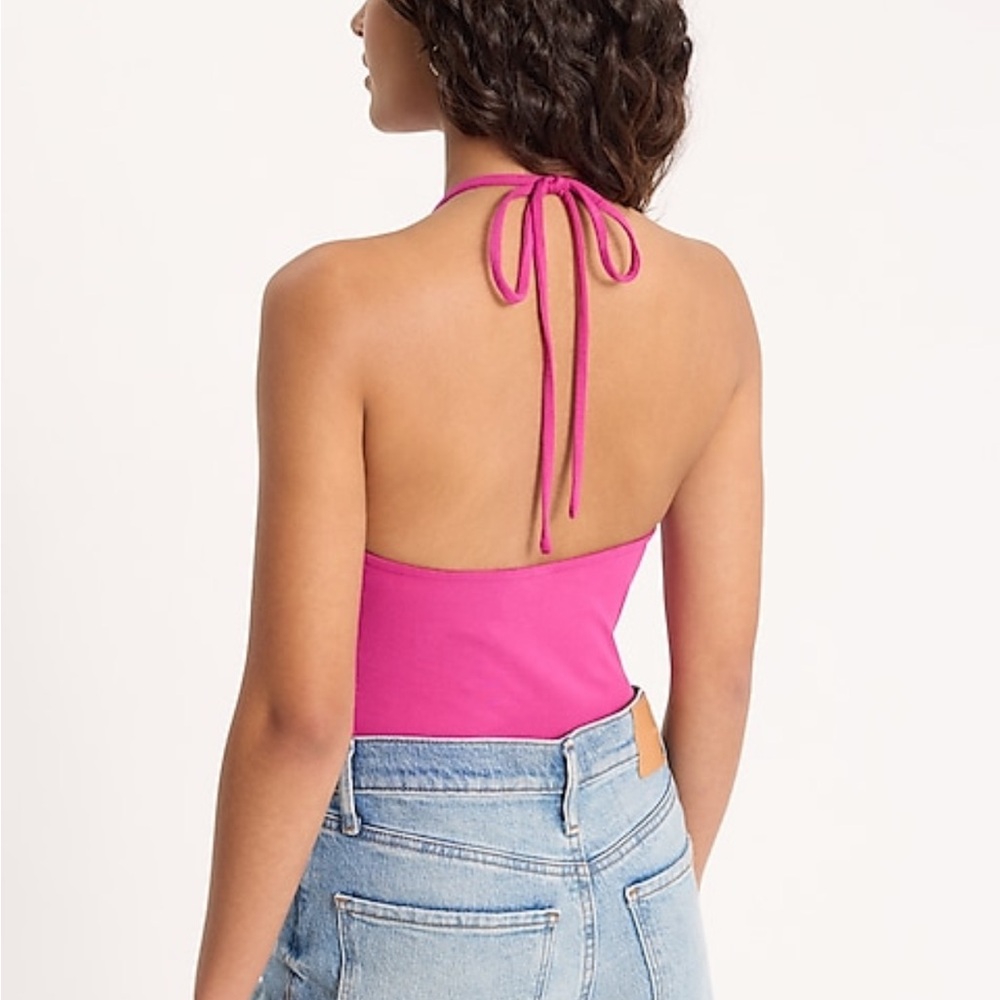 Pink Scalloped Halter Bodysuit - Picture 7 of 7